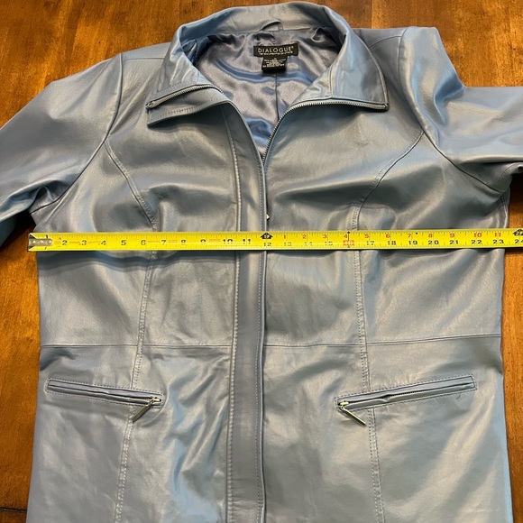 Dialogue Leather Icy Blue Size 1X Jacket - Picture 10 of 16